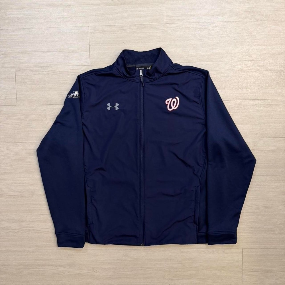 Under Armour Washington Nationals MLB Postseason 2017 Full Zip Jacket Size XXL